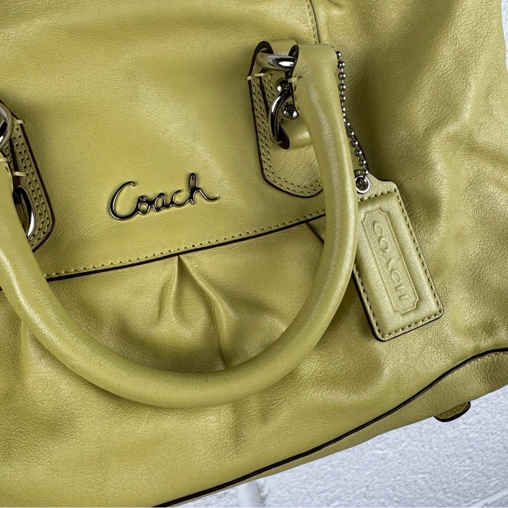 Coach Ashley Satchel Leather Bag – Key Lime Green - Picture 2 of 14
